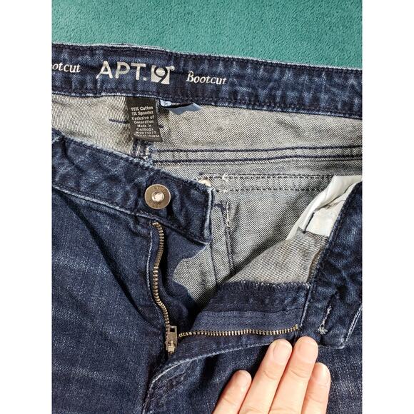 Apt 9 Jeans Size 14 Womens Blue Pants Stretch Denim Ladies Mid Rise Bootcut - Picture 4 of 11